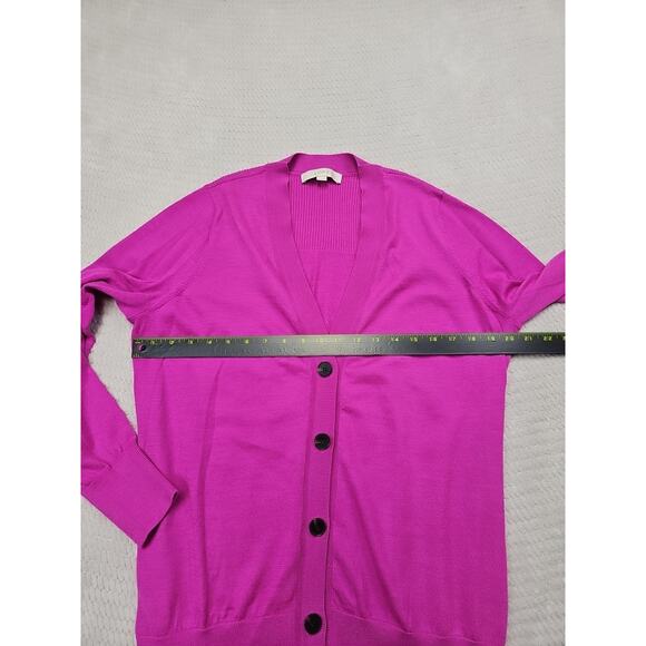Loft Sweater Womens XL Wool Blend Cardigan Purple Pink Vneck - Picture 3 of 7